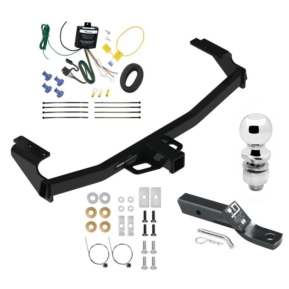 Custom Fit Trailer Hitch Wiring Harness (Requires Splicing) 2" Drop Ball-Mount w/ Pin/Clip 2" Chrome Ball Installation Hardware Installation Instructions 84473 119148 23 63845 Reese Trailer Tow Hitch 21-22 Mercedes-Benz GLA250 Complete Package Reese Trailer Tow Hitch For 21-24 Mercedes-Benz GLA250 Complete Package w/ Wiring and 2" Ball
