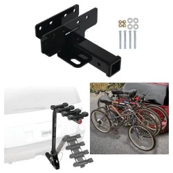 Trailer Hitch w/ 4 Bike Rack For 21-27 Ford Bronco Approved for Recreational & Offroad Use Carrier for Adult Woman or Child Bicycles Foldable