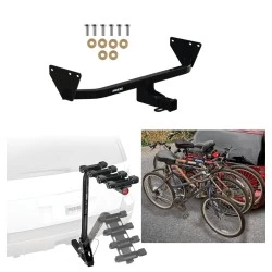 Trailer Hitch w/ 4 Bike Rack For 22-27 Mitsubishi Outlander Approved for Recreational & Offroad Use Carrier for Adult Woman or Child Bicycles Foldable