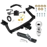 For 2022-2024 Hyundai Santa Cruz Trailer Hitch Tow PKG w/ 4-Flat Wiring + Ball Mount w/ 2" Drop + 2-5/16" Ball By Reese Towpower