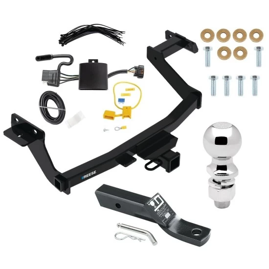 For 2022-2024 Hyundai Santa Cruz Trailer Hitch Tow PKG w/ 4-Flat Wiring + Ball Mount w/ 2" Drop + 2-5/16" Ball By Reese Towpower