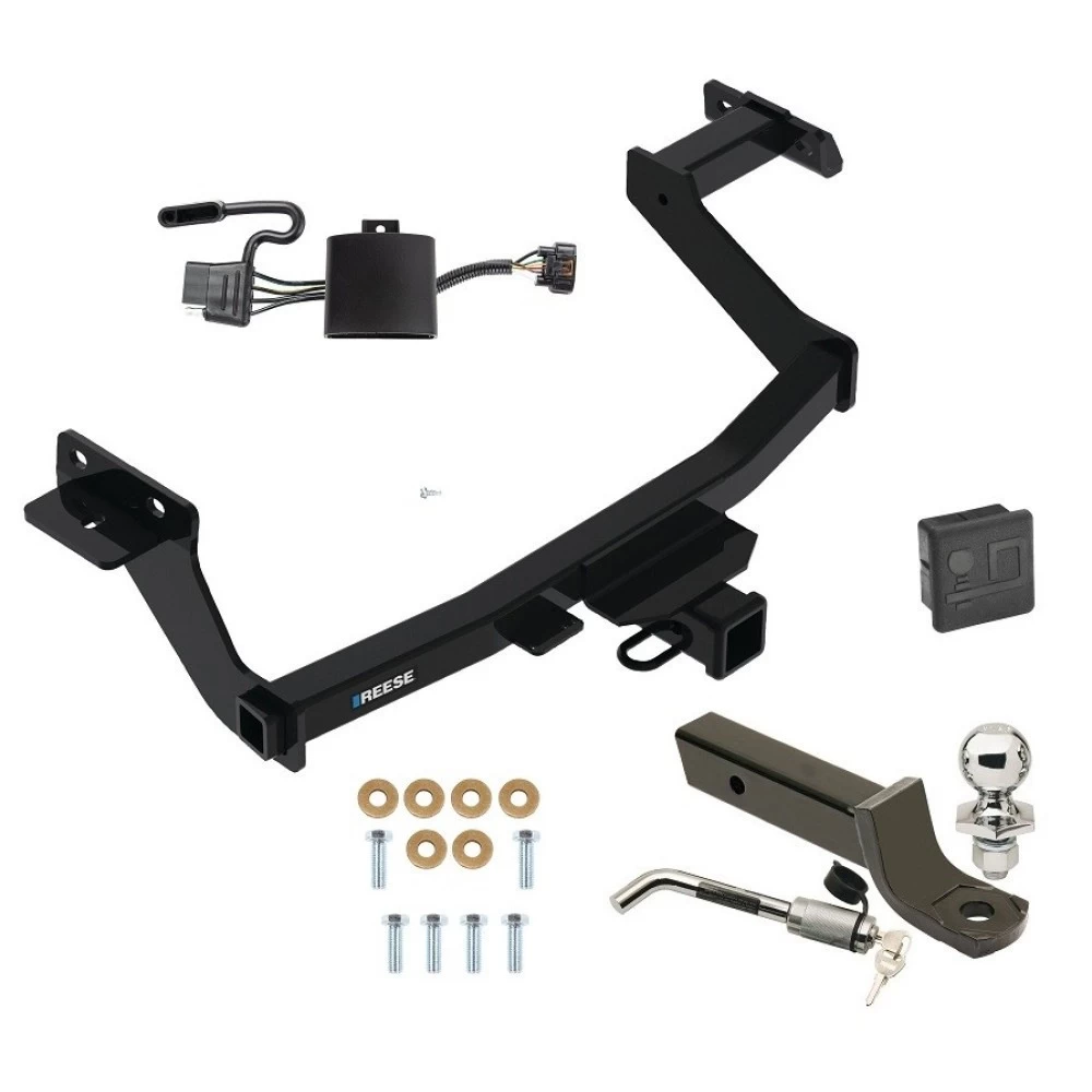 Reese Trailer Tow Hitch For 22-27 Hyundai Santa Cruz All Models Deluxe Package Wiring 2" Ball Mount and Lock