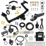 For 2022-2024 Hyundai Santa Cruz Trailer Hitch Tow PKG w/ Tekonsha Prodigy iD Bluetooth Wireless Brake Control + Plug & Play BC Adapter + 7-Way RV Wiring + 2" & 2-5/16" Ball & Drop Mount By Reese Towpower