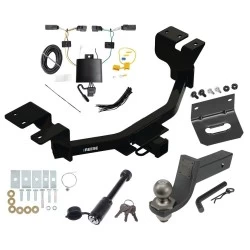 Reese Tactical Trailer Hitch Tow Package For 22-24 Ford Maverick w/ Wiring Kit Matte Black 3-1/4" Drop 2" Ball w/ Lock 4-Flat Bracket 2" Receiver Class 3