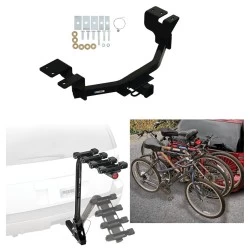 Trailer Hitch w/ 4 Bike Rack For 22-24 Ford Maverick All Styles Approved for Recreational & Offroad Use Carrier for Adult Woman or Child Bicycles Foldable