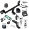 For 2021-2023 Chevrolet Trailblazer Trailer Hitch Tow PKG w/ 4-Flat Wiring + Ball Mount w/ 4" Drop + 2" Ball + 2-5/16" Ball + Wiring Bracket + Dual Hitch & Coupler Locks + Hitch Cover + Wiring Tester + Ball Lube +Electric Grease + Ball 