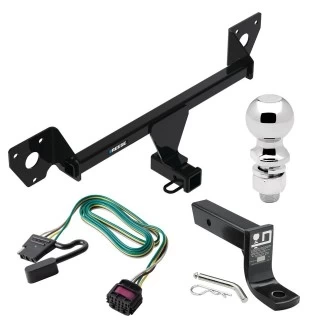 For 2020-2023 Buick Encore GX Trailer Hitch Tow PKG w/ 4-Flat Wiring + Ball Mount w/ 4" Drop + 2-5/16" Ball (For Essence w/Active Towplug Models) By Reese Towpower