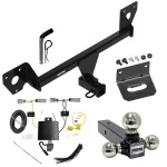 For 2021-2023 Chevrolet Trailblazer Trailer Hitch Tow PKG w/ 4-Flat Wiring Harness + Triple Ball Ball Mount 1-7/8" & 2" & 2-5/16" Trailer Balls + Pin/Clip + Wiring Bracket (Excludes: w/LED Taillights Models) By Reese Towpower