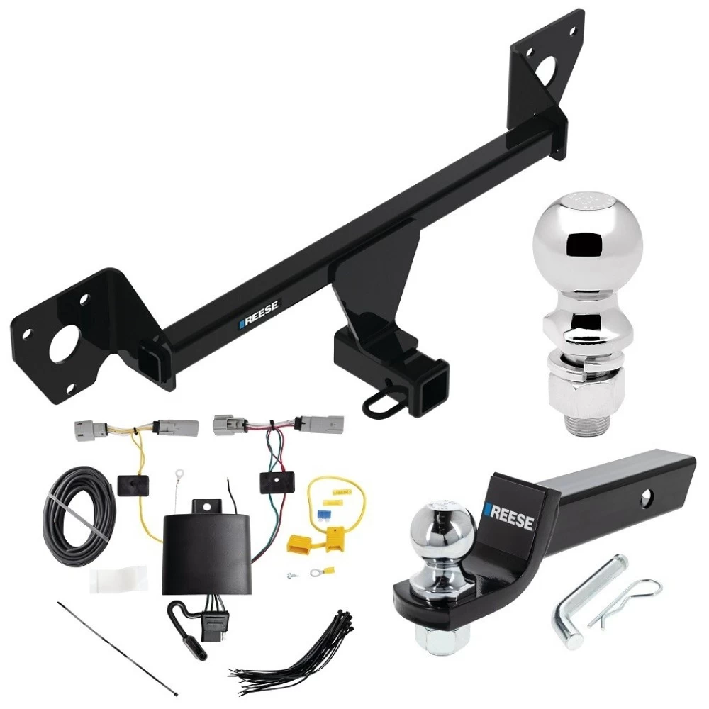 For 2021-2023 Chevrolet Trailblazer Trailer Hitch Tow PKG w/ 4-Flat Wiring + Starter Kit Ball Mount w/ 2" Drop & 2" Ball + 2-5/16" Ball (Excludes: w/LED Taillights Models) By Reese Towpower