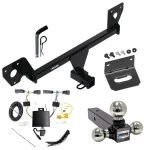 For 2020-2023 Buick Encore GX Trailer Hitch Tow PKG w/ 4-Flat Wiring Harness + Triple Ball Ball Mount 1-7/8" & 2" & 2-5/16" Trailer Balls + Pin/Clip + Wiring Bracket By Reese Towpower