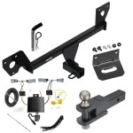 For 2021-2023 Chevrolet Trailblazer Trailer Hitch Tow PKG w/ 4-Flat Wiring Harness + Clevis Hitch Ball Mount w/ 2" Ball + Pin/Clip + Wiring Bracket (For w/LED Taillights Models) By Reese Towpower