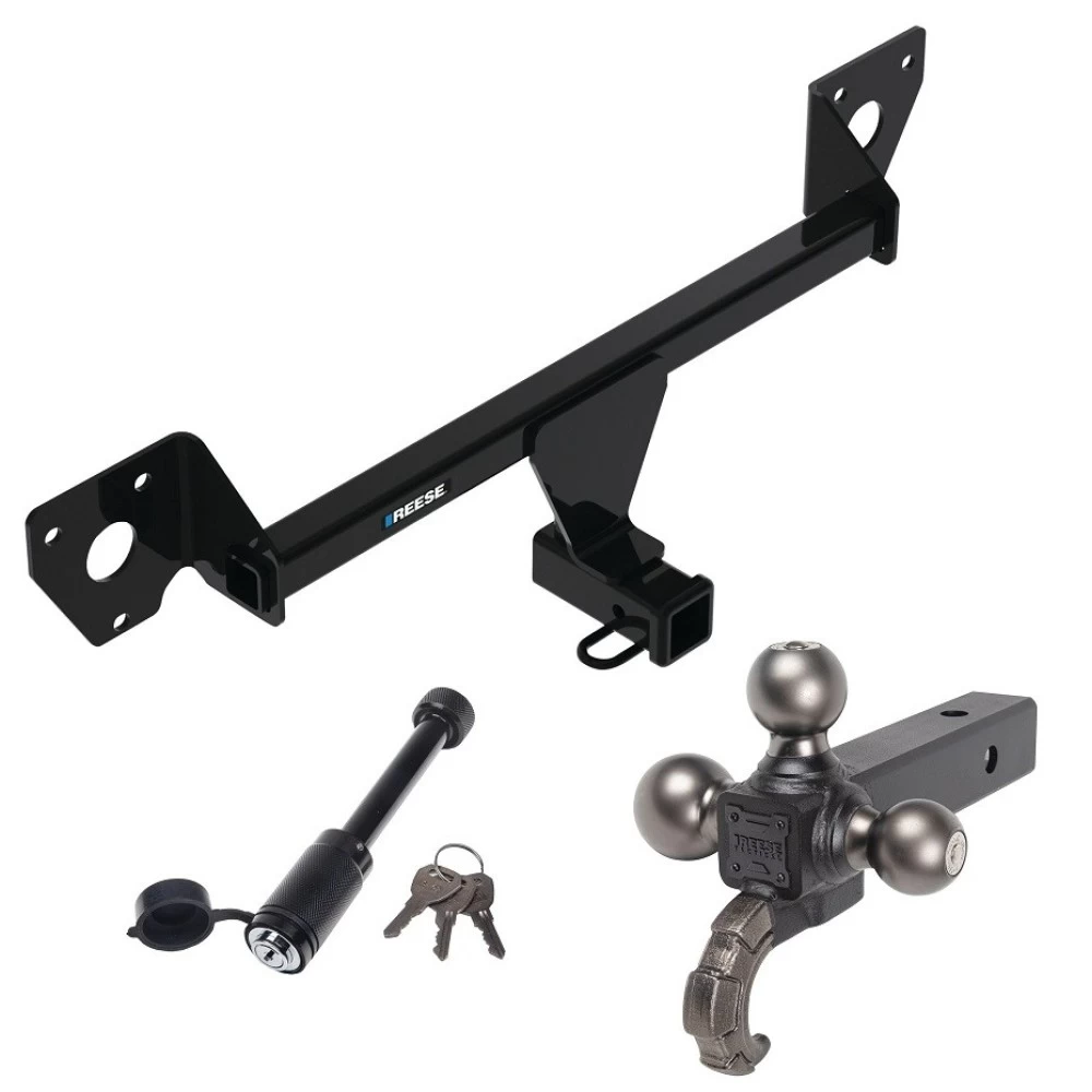 For 2020-2023 Buick Encore GX Trailer Hitch Tow PKG + Triple Ball Tactical Ball Mount 1-7/8" & 2" & 2-5/16" Balls w/ Tow Hook + Tactical Dogbone Lock (For Essence w/Active Towplug Models) By Reese Towpower