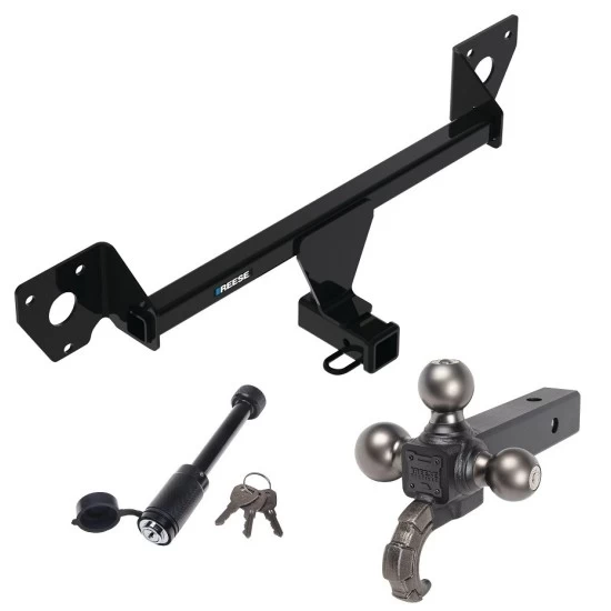For 2020-2023 Buick Encore GX Trailer Hitch Tow PKG + Triple Ball Tactical Ball Mount 1-7/8" & 2" & 2-5/16" Balls w/ Tow Hook + Tactical Dogbone Lock (For Essence w/Active Towplug Models) By Reese Towpower