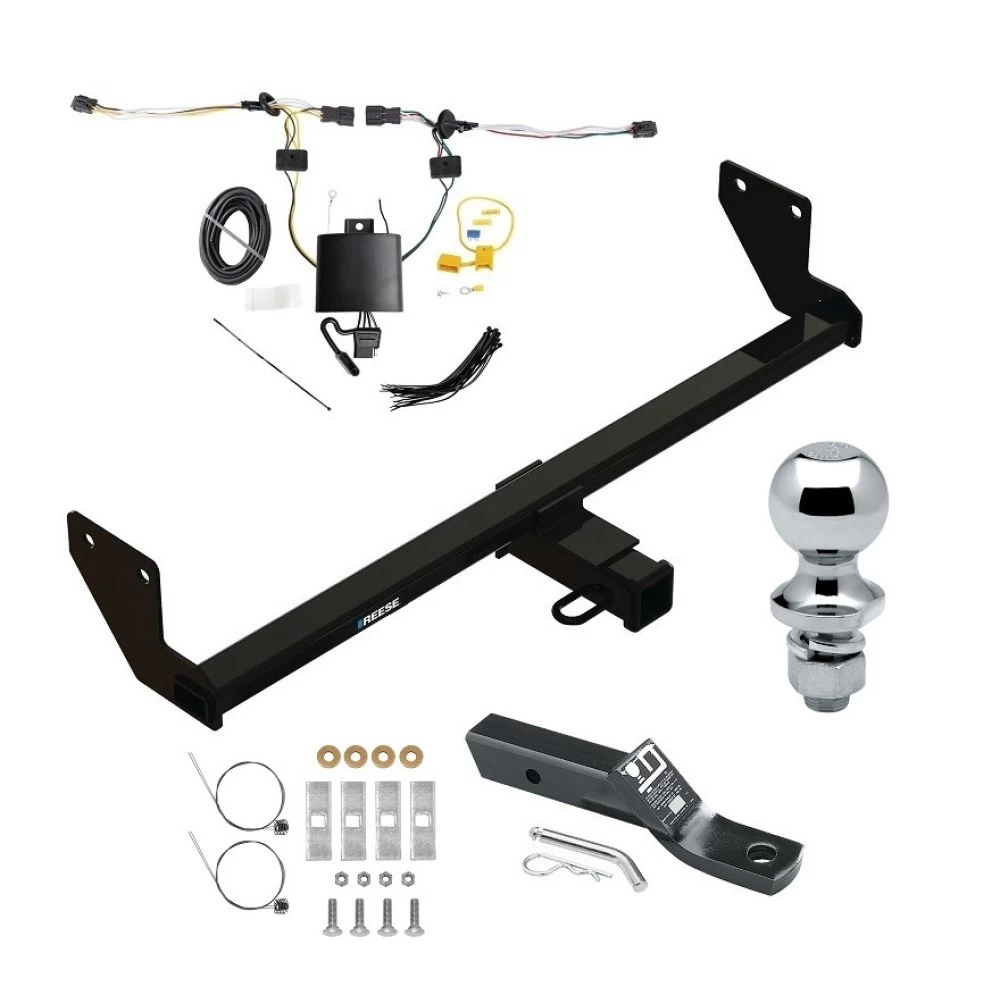 Reese Trailer Tow Hitch For 21-26 KIA Seltos All Models Class 3 2" Receiver Complete Package w/ Wiring and 1-7/8" Ball