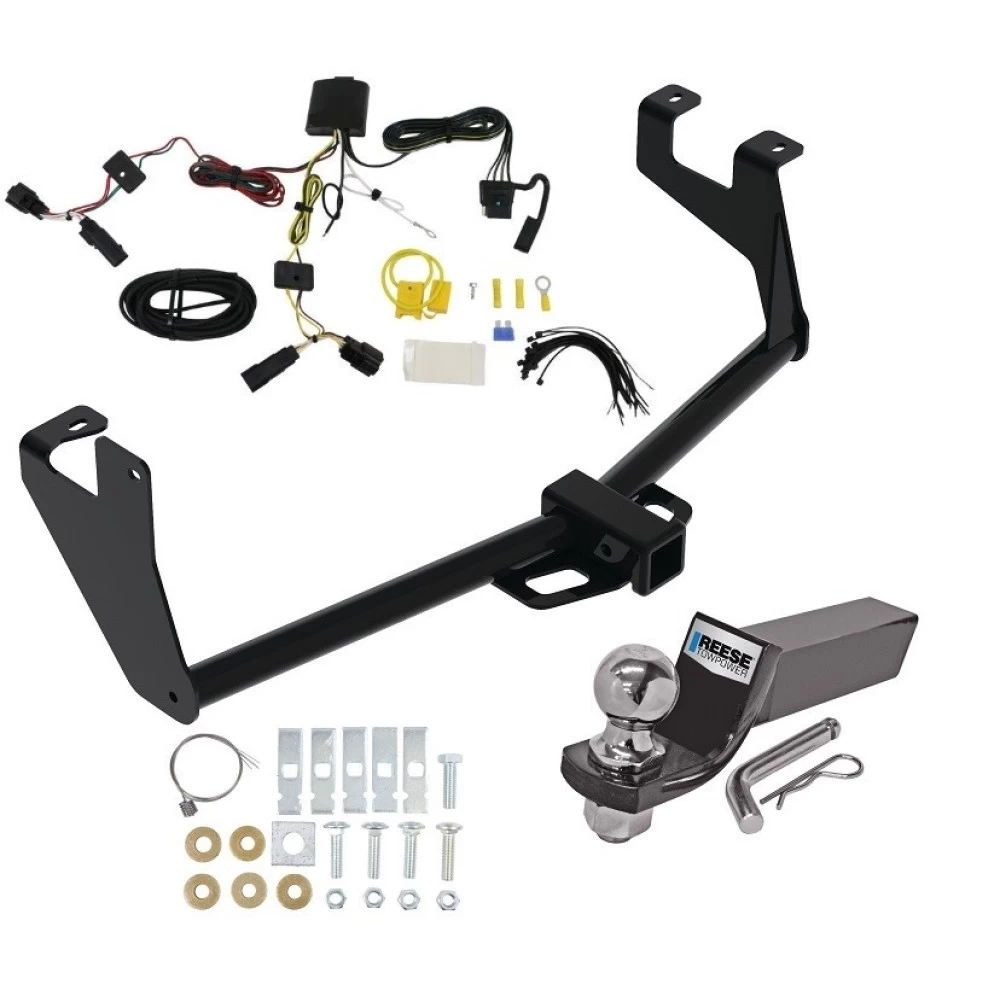 Custom Fit Trailer Hitch Wiring Harness (Plug & Play) 2" Drop Ball-Mount w/ Pin/Clip 2" Chrome Ball Installation Hardware Installation Instructions 84593 118751 21536 Reese Trailer Tow Hitch 17-22 Chevrolet Trax Except LS Wiring Harness + 2 Reese Trailer Tow Hitch For 17-22 Chevrolet Trax Except LS w/ Wiring Harness + 2" Ball Class 3