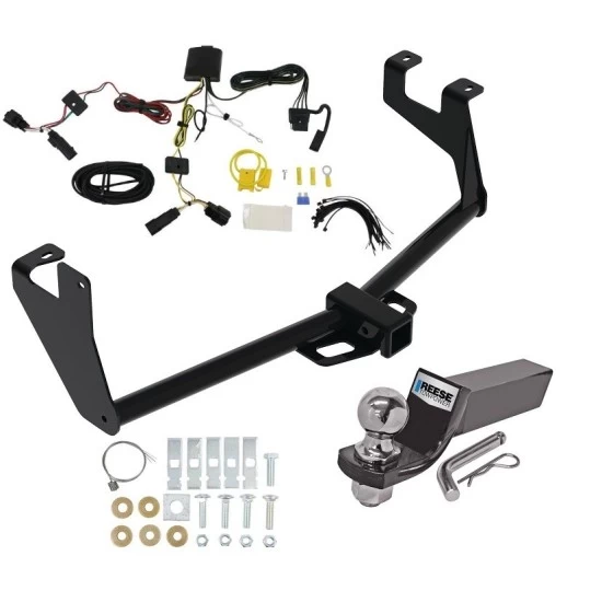 Custom Fit Trailer Hitch Wiring Harness (Plug & Play) 2" Drop Ball-Mount w/ Pin/Clip 2" Chrome Ball Installation Hardware Installation Instructions 84593 118751 21536 Reese Trailer Tow Hitch 17-22 Chevrolet Trax Except LS Wiring Harness + 2 Reese Trailer Tow Hitch For 17-22 Chevrolet Trax Except LS w/ Wiring Harness + 2" Ball Class 3