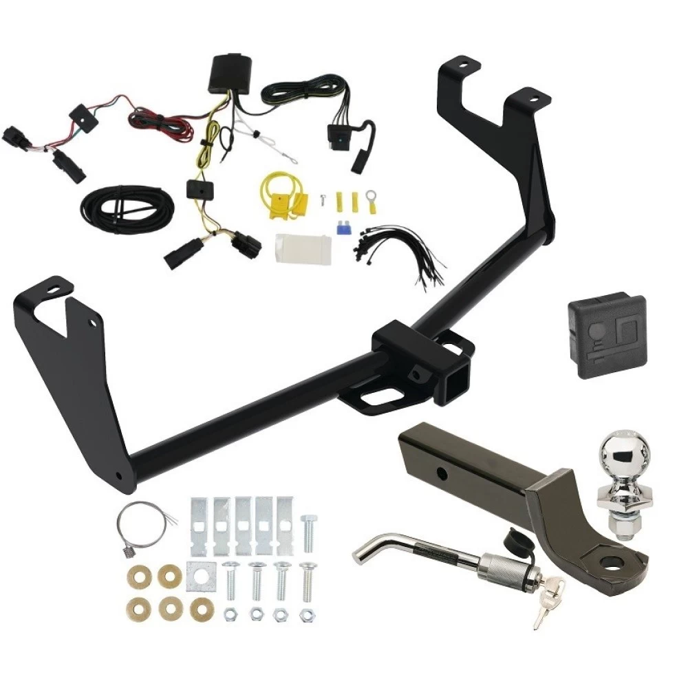 Reese Trailer Tow Hitch For 17-22 Chevrolet Trax w/ LED Taillights w/ Wiring 2" Ball Mount + Lock Class 3