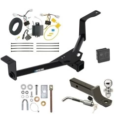 Reese Trailer Tow Hitch For 16-22 Honda HR-V All Models Deluxe Package Wiring 2" Ball Mount and Lock