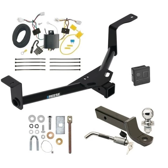 Custom Fit Trailer Hitch Wiring Harness (Plug & Play) 2" Drop Ball-Mount w/ Locking Pin/Clip 2" Chrome Ball Rubber Hitch Plug Cover Installation Hardware Installation Instructions 84601 118673 7005111 7010 Reese Trailer Tow Hitch 16-22 Hond Reese Trailer Tow Hitch For 16-22 Honda HR-V Deluxe Package Wiring 2" Ball Mount and Lock