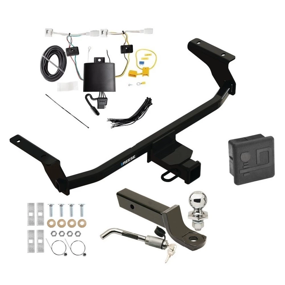 Custom Fit Trailer Hitch Wiring Harness (Plug & Play) 2" Drop Ball-Mount w/ Locking Pin/Clip 2" Chrome Ball Rubber Hitch Plug Cover Installation Hardware Installation Instructions 84603 118822 7005111 7010 Draw-Tite Trailer Tow Hitch 20-23 Reese Trailer Tow Hitch For 20-23 Mazda CX-30 Deluxe Package Wiring 2" Ball Mount and Lock