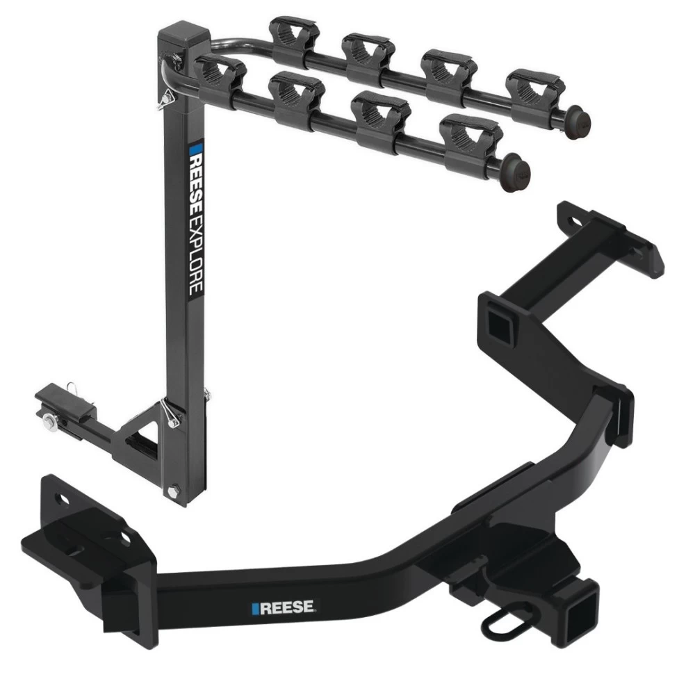 Reese Trailer Tow Hitch For 21-23 Hyundai Santa Fe KIA Sorento Tilt Away Adult or Child Arms Fold Down 4 Bike Carrier