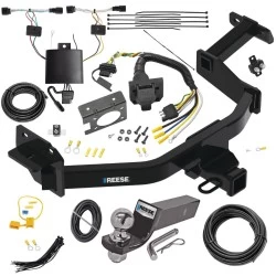 Trailer Hitch Tow Package w/ 7-Way RV Wiring For 21-27 KIA Sorento w/o Factory Tow PKG w/ 2" Drop Mount 2" Ball Class 3 2" Receiver Reese