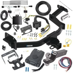 Trailer Hitch Tow Package Prodigy P3 Brake Control For 21-27 KIA Sorento w/o Factory Tow PKG w/ 7-Way RV Wiring 2" Drop Mount 2" Ball Class 3 2" Receiver Reese Tekonsha