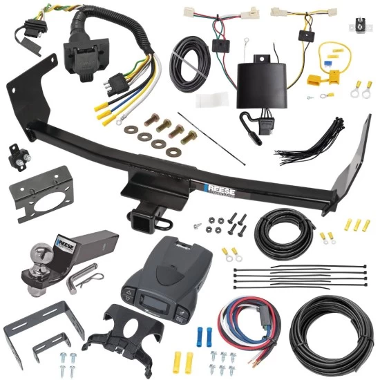 Trailer Hitch Tow Package Prodigy P3 Brake Control For 19-23 Toyota RAV4 w/ 7-Way RV Wiring 2" Drop Mount 2" Ball Class 3 2" Receiver Reese Tekonsha Trailer Hitch Tow Package Prodigy P3 Brake Control For 19-23 Toyota RAV4 w/ 7-Way RV Wiring 2" Drop Mount 2" Ball Class 3 2" Receiver Reese Tekonsha