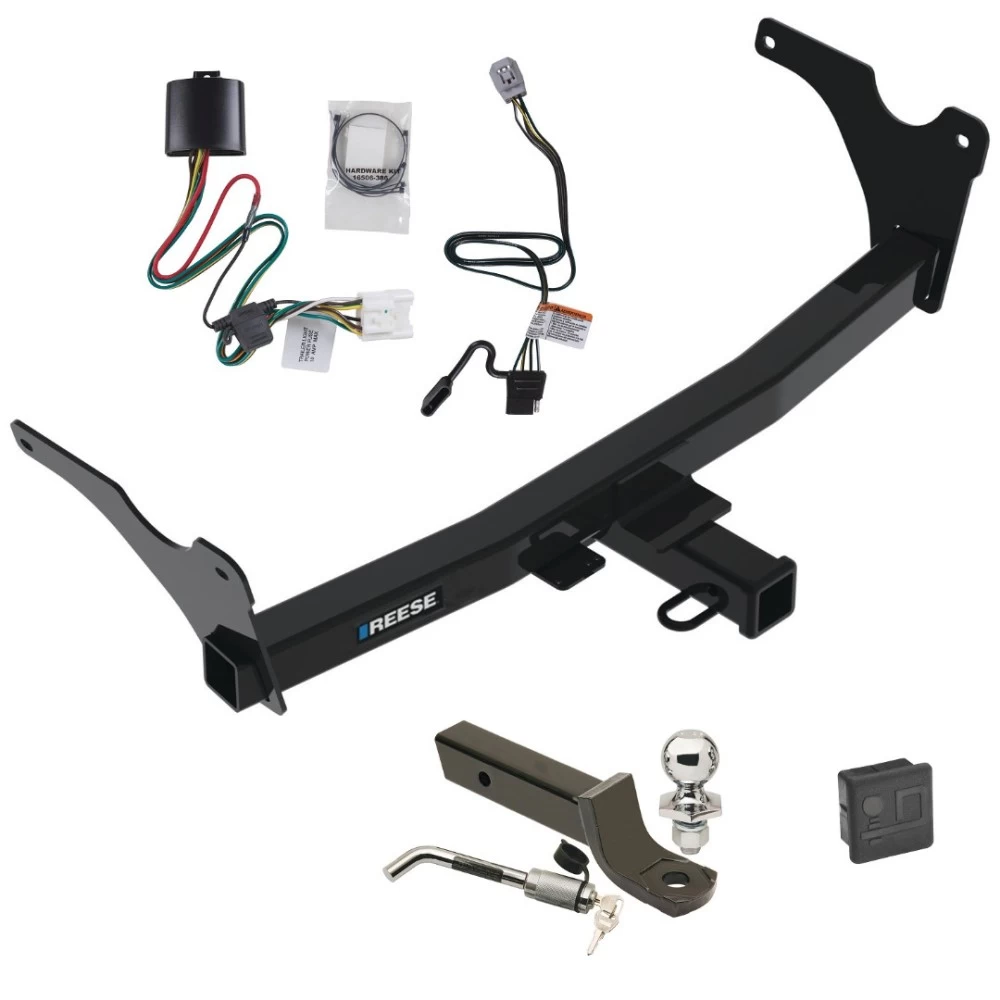 Reese Trailer Tow Hitch For 2024 Toyota Grand Highlander Deluxe Package Wiring 2" Ball Mount and Lock