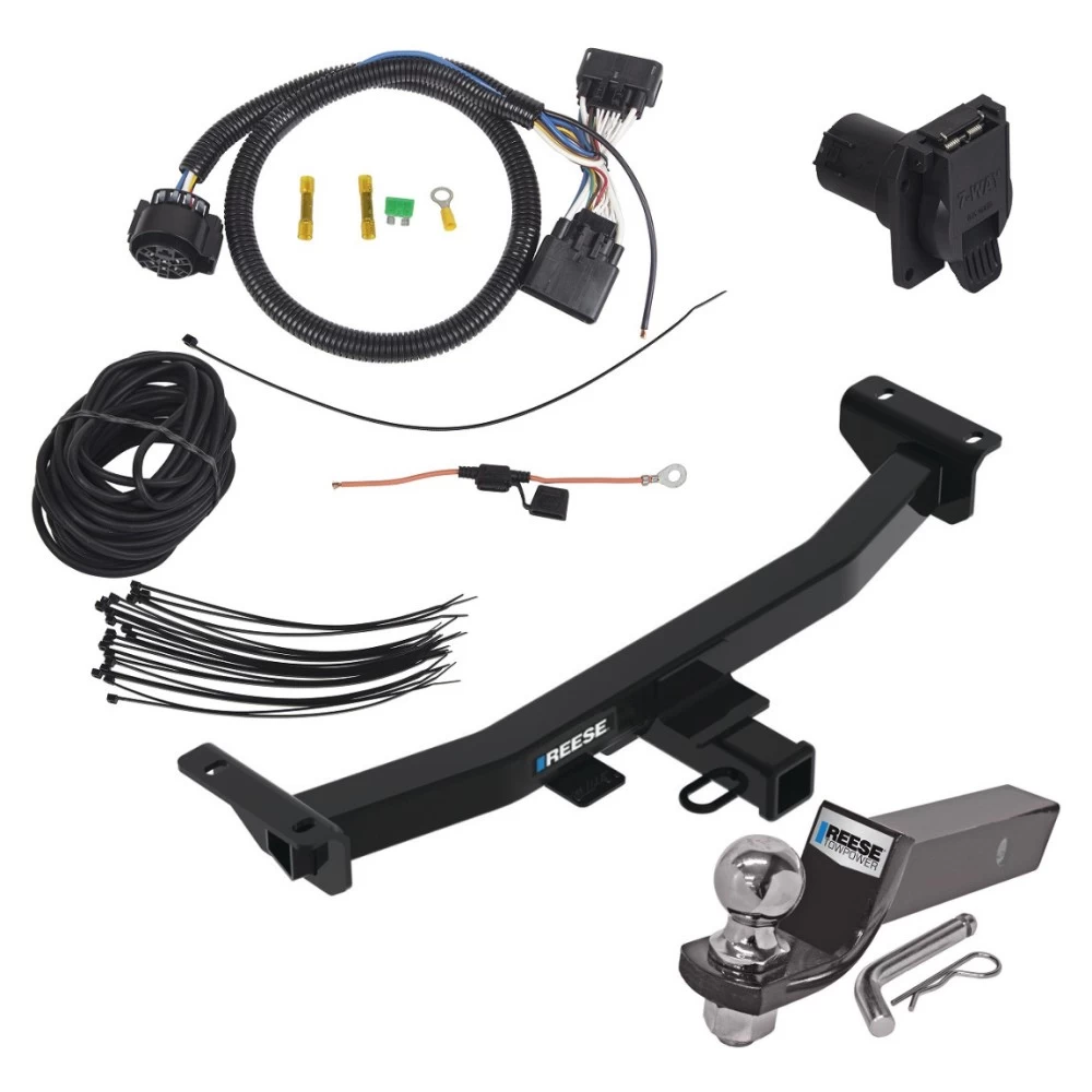 Reese Trailer Tow Hitch For 2024 Ford Ranger w/ 7-Way Pin Blade RV 4-Flat Plug Harness 2" Drop Mount 2" Ball Class 4 Reese Trailer Tow Hitch For 2024 Ford Ranger w/ 7-Way Pin Blade RV 4-Flat Plug Harness 2" Drop Mount 2" Ball Class 4
