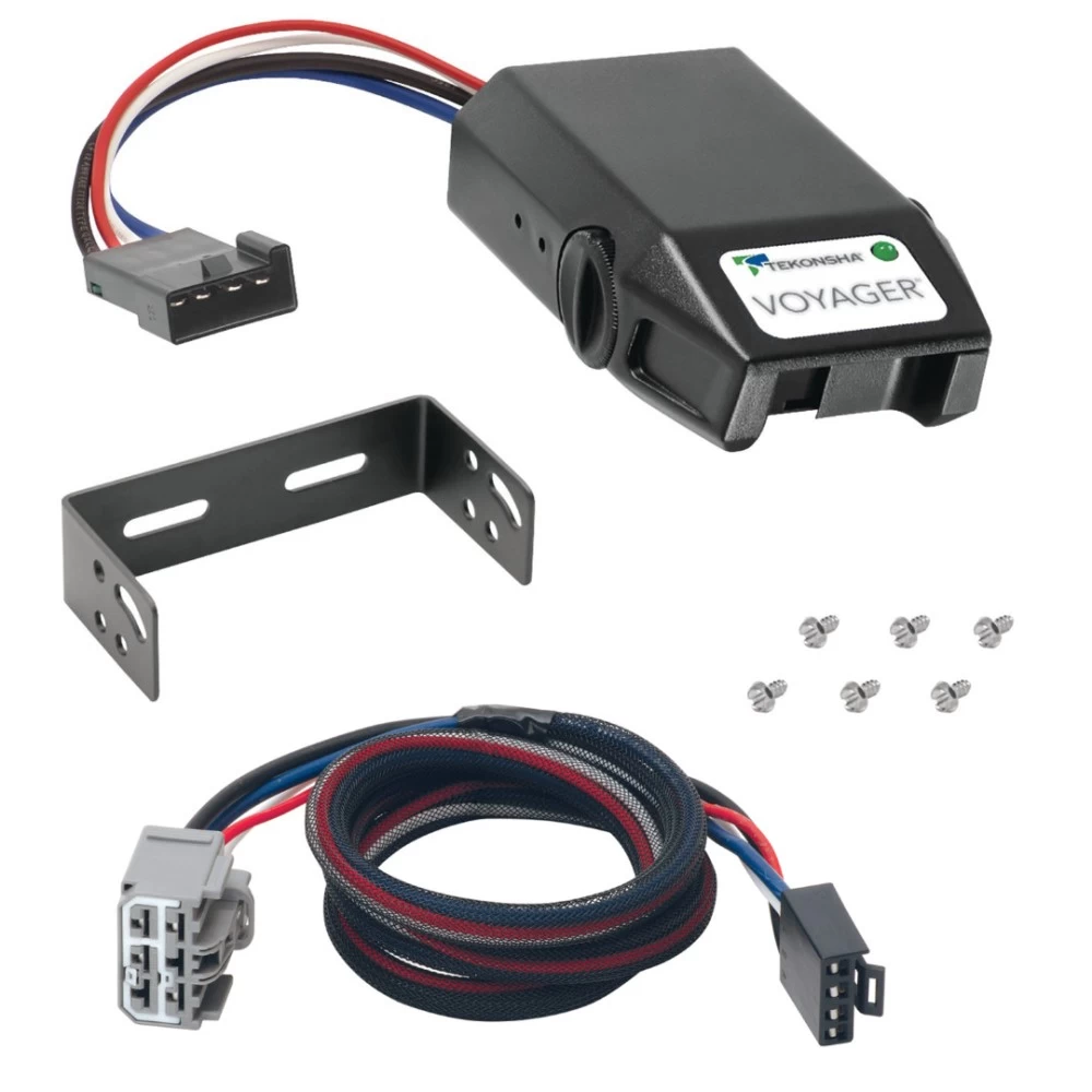 Clam Shell Trailer Brake Control For 09-17 Chevy Traverse 24-25 Traverse Limited 05-26 Equinox 08-25 Buick Enclave 07-16 GMC Acadia 2017 Limited 10-25 Terrain 02-10 Saturn Vue 07-10 Outlook w/ Plug Play Wiring Adapter Tekonsha Voyager Electric Trailer Bra