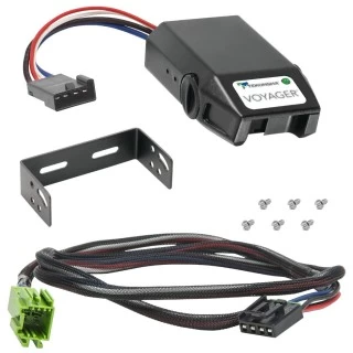 Clam Shell Trailer Brake Control for 13-18 Roadtrek E-Trek RS- TS- CS- Adventurous SS-Agile 18 Chinook Bayside Countryside Eagle Phoenix USA w/ Plug Play Wiring Adapter Tekonsha Voyager Eletric Trailer Brakes Module Box Controller 1-4 Axle