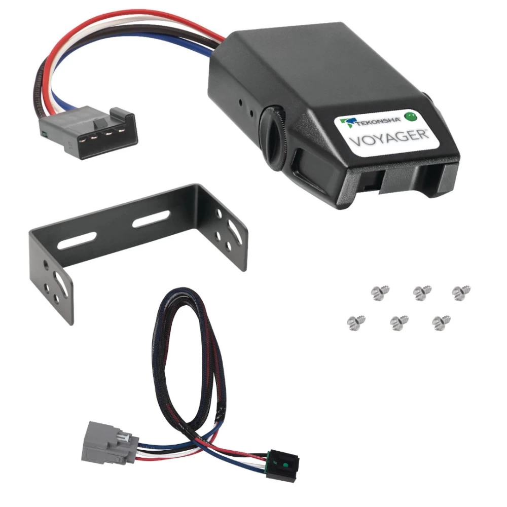 Trailer Brake Control for 20-24 Jeep Gladiator 18-24 Wrangler JL New Body Style w/ Plug Play Wiring Adapter Tekonsha Voyager Eletric Trailer Brakes Module Box Controller