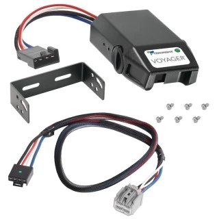 Clam Shell Trailer Brake Control for 11-23 Dodge Durango Jeep Grand Cherokee 17-23 Chrysler Pacifica w/ Plug Play Wiring Adapter Tekonsha Voyager Eletric Trailer Brakes Module Box Controller