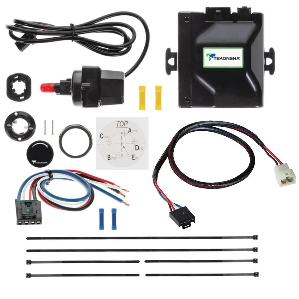Tekonsha Prodigy iD Trailer Brake Control for 20-24 Hyundai Palisade KIA Telluride 22-24 Santa Cruz w/ Plug Play Wiring Adapter Bluetooth Edge App Proportional Module Box Controller