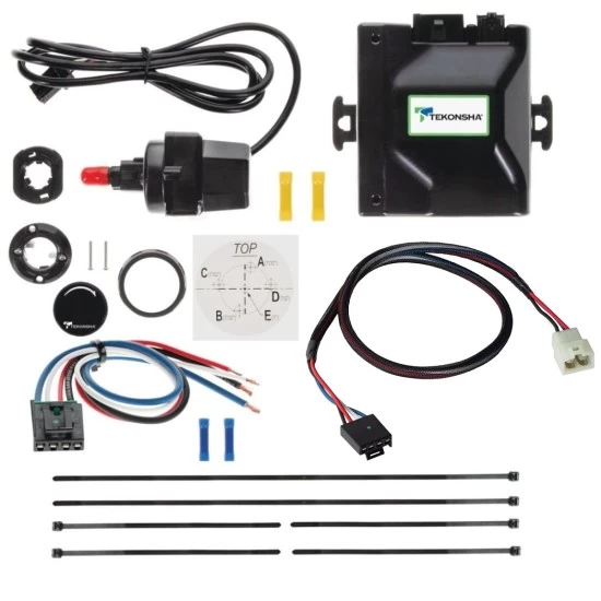 Tekonsha Prodigy iD Trailer Brake Control for 20-24 Hyundai Palisade KIA Telluride 22-24 Santa Cruz w/ Plug Play Wiring Adapter Bluetooth Edge App Proportional Module Box Controller