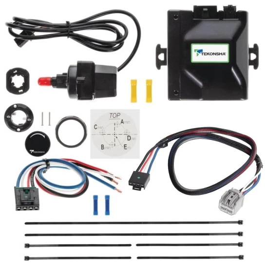 Tekonsha Prodigy iD Trailer Brake Control for 11-23 Dodge Durango Jeep Grand Cherokee 17-23 Chrysler Pacifica w/ Plug Play Wiring Adapter Bluetooth Edge App Proportional Module Box Controller