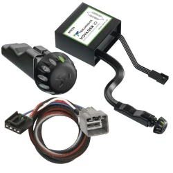 Tekonsha Voyager ID Hidden Trailer Brake Control for 14-23 Jeep Cherokee w/ Plug Play Wiring Adapter Proportional Trailer Brakes Module Box Controller 1-3 Axle