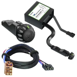 Tekonsha Voyager ID Hidden Trailer Brake Control for 99-02 Chevy Silverado 1500 2500 3500 w/ Plug Play Wiring Adapter Proportional Trailer Brakes Module Box Controller 1-3 Axle
