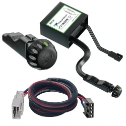 Tekonsha Voyager ID Hidden Trailer Brake Control for 06-21 Honda Ridgeline w/ Plug Play Wiring Adapter Proportional Trailer Brakes Module Box Controller 1-3 Axle