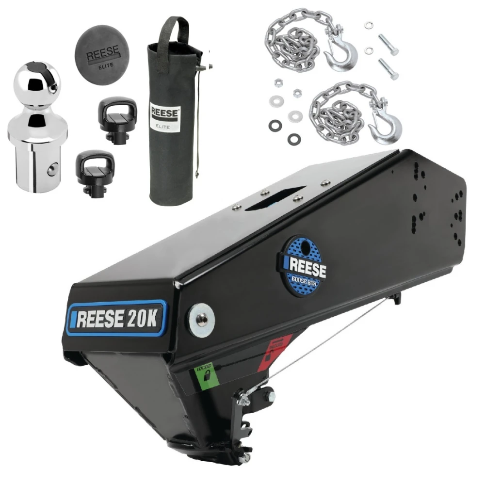 Reese Goose Box 20K Gen3 Lippert Fabex Safety Chains Elite Hitch