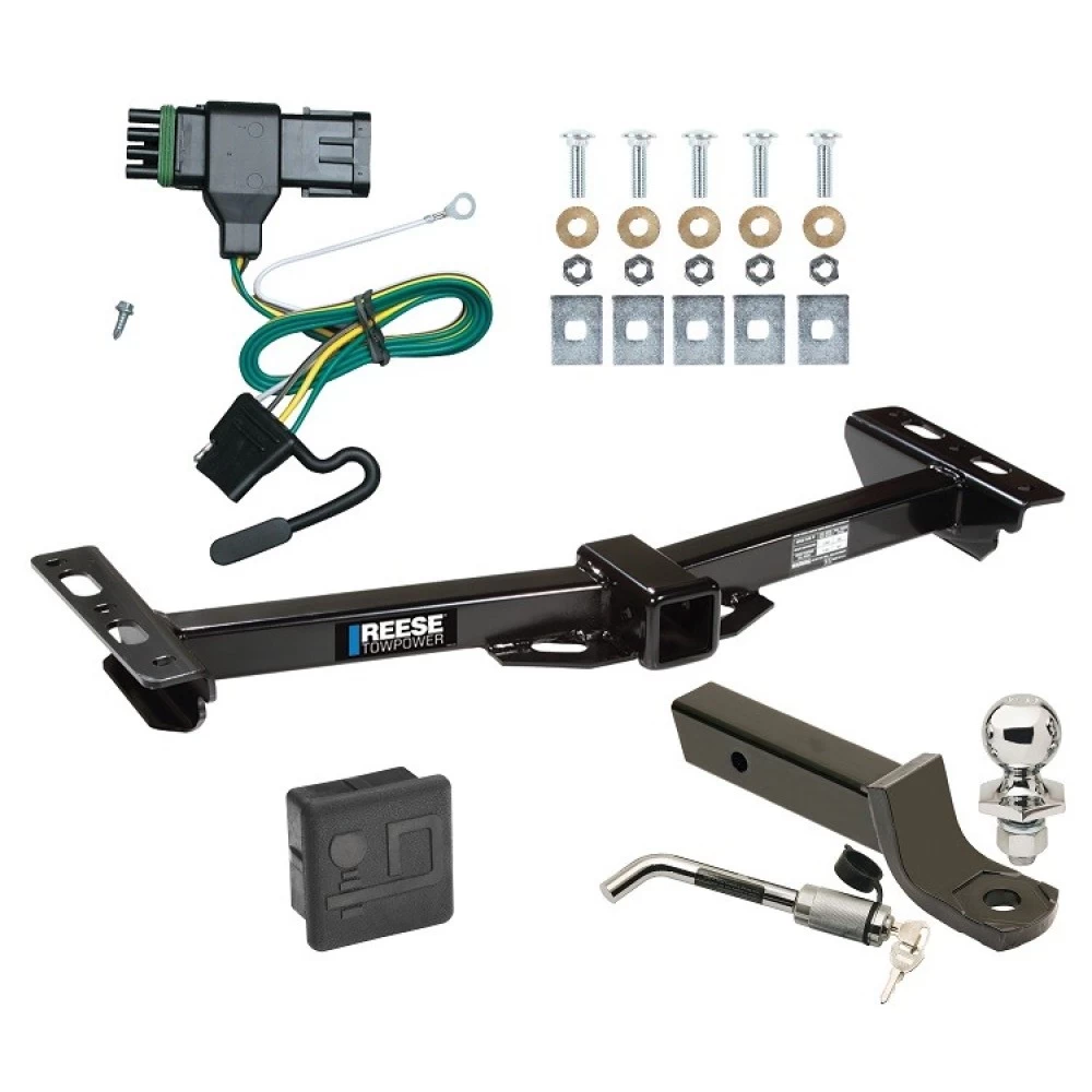 Reese Trailer Tow Hitch For 88-00 Chevy GMC C/K w/Aftermarket Roll Pan Deluxe Package Wiring 2" Ball Mount and Lock