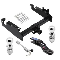Reese Trailer Tow Hitch For 19-25 Ford F-350 F-450 F-550 Super Duty Cab & Chassis w/ 2-5/16" and 2" Ball 10" Long 3" Drop Draw Bar and Towing Lock