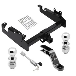 Reese Trailer Tow Hitch For 19-25 Ford F-350 F-450 F-550 Super Duty Cab & Chassis w/ 2-5/16" and 2" Ball 10" Long 5" Drop Draw Bar and Towing Lock