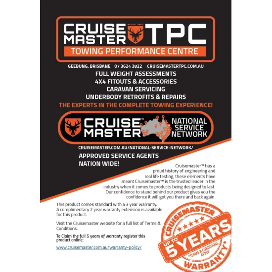 Cruisemaster DO35 V3Plus 3.5T articulating off-road trailer hitch coupler with handbrake CMDO35WHB