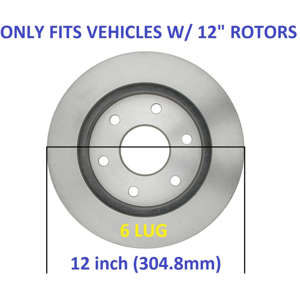 For 1999-2006 Chevy Silverado GMC Sierra 1500 Disc Rotors Brake Pads Raybestos Premium Line Element3 12" Front Rotors