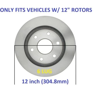 For 1999-2006 Chevy Silverado GMC Sierra 1500 Disc Rotors Brake Pads Raybestos Premium Line Element3 12" Front Rotors