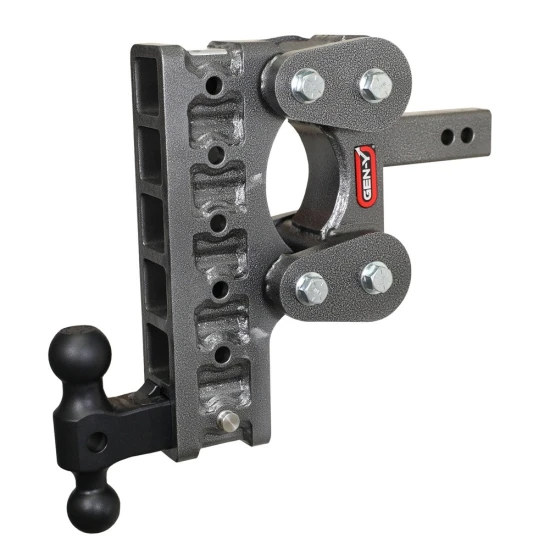 GEN-Y BOSS 16K Torsion-Flex 10 Inch Drop Adjustable Trailer Hitch Dual Ball Mount