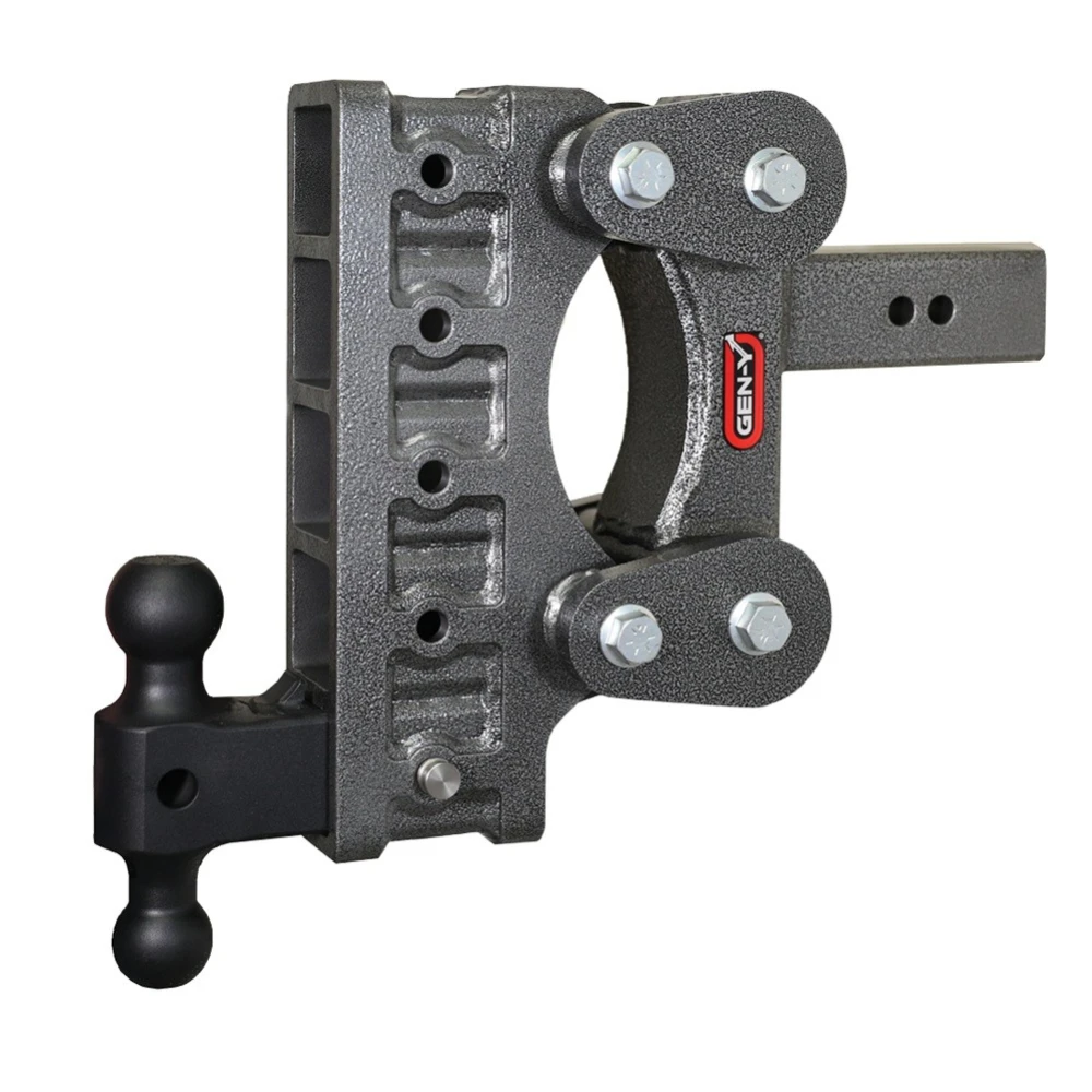 GEN-Y BOSS 21K Torsion-Flex adjustable hitch 9-inch drop dual-ball 2.5-in receiver