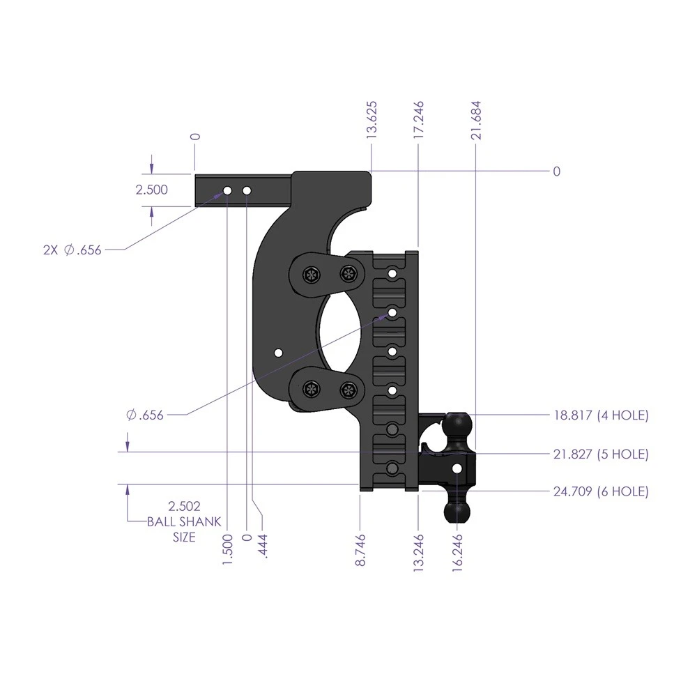 GEN-Y BOSS 21K Torsion-Flex 21 Inch Drop Adjustable Trailer Hitch Dual Ball Stabilizer Kit